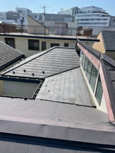 東京都練馬区にて屋根上葺き工事 施工前